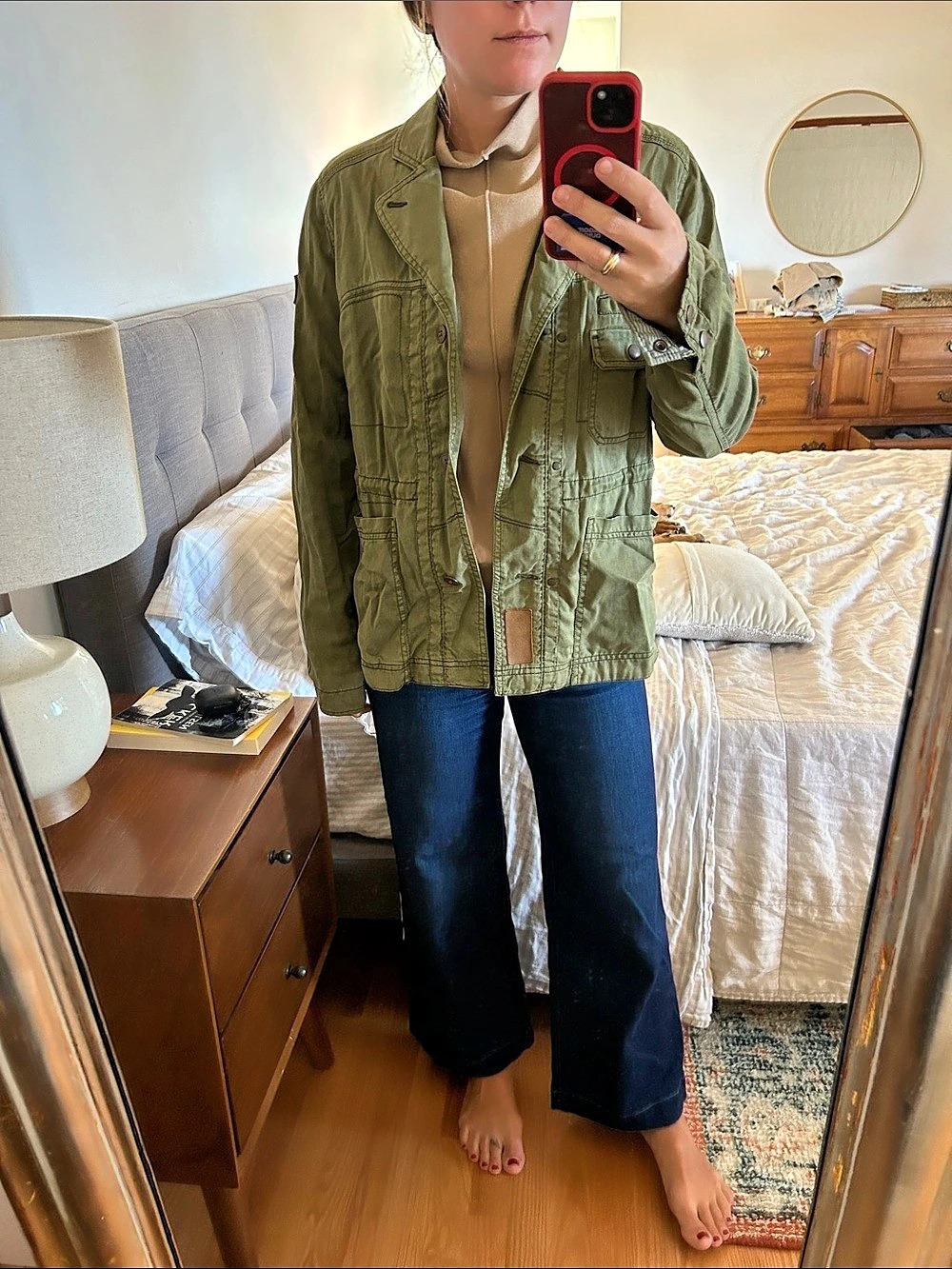 Holding Horses Elise Army Utility Jacket Utility Jacket in Green Size Medium